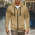 thumbnail image 4 of Essentials Zip Up Hoodies for Men 2025 Fall Winter Long Sleeve Plain Hooded Sweatshirt with Pockets Jacket Hoody, 4 of 8