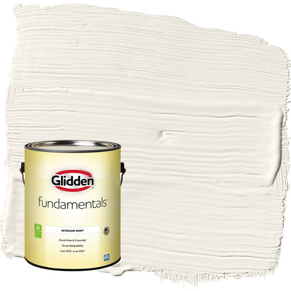 Glidden Fundamentals Cow's Milk / Off White Semi-Gloss Interior Paint, 1 Gallon