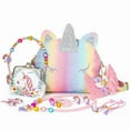 thumbnail image 3 of sixwipe 13Pcs Little Girl Unicorn Purse Set, Cute Kids Purse Crossbody Bags with Kids Dress Up Jewelry Set Pretend Play Accessories, Birthday Presents Unicorn Gifts Toy for Girl, Toddler, 3 of 8
