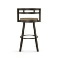thumbnail image 4 of Amisco Vector 26 In. Swivel Counter Stool - Beige Distressed Wood / Dark Brown Metal, 4 of 9
