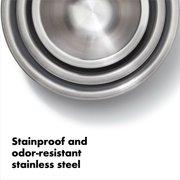 OXO SoftWorks Stainless Steel Insulated Mixing Bowls, Set of 3, Multicolor – Non-Slip Base, Nesting Design