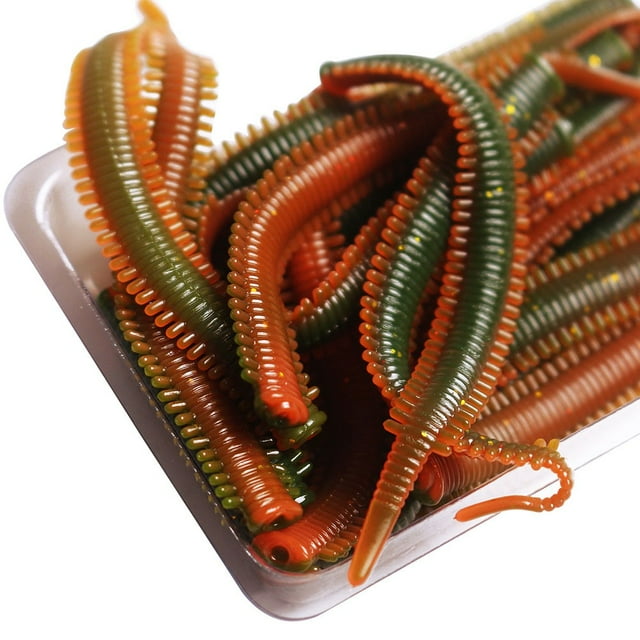 10 Pcs Simulation Sable vers à Soie Pêche Leurre vers de Terre de Mer Flotteur Faux Appât