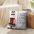 thumbnail image 4 of LALILO Throw Pillow Covers Cake With Lace And Bow Cake Romantic Cushion Cover 18" x 18", 3619 Pack, 4 of 6