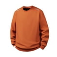 thumbnail image 2 of WAENQINLA Shirts for Men Casual Long Sleeve Athletic Work Pullover Tops Big and Tall Fashion Waffle Crewneck Sweatshirt Orange XXXL, 2 of 3