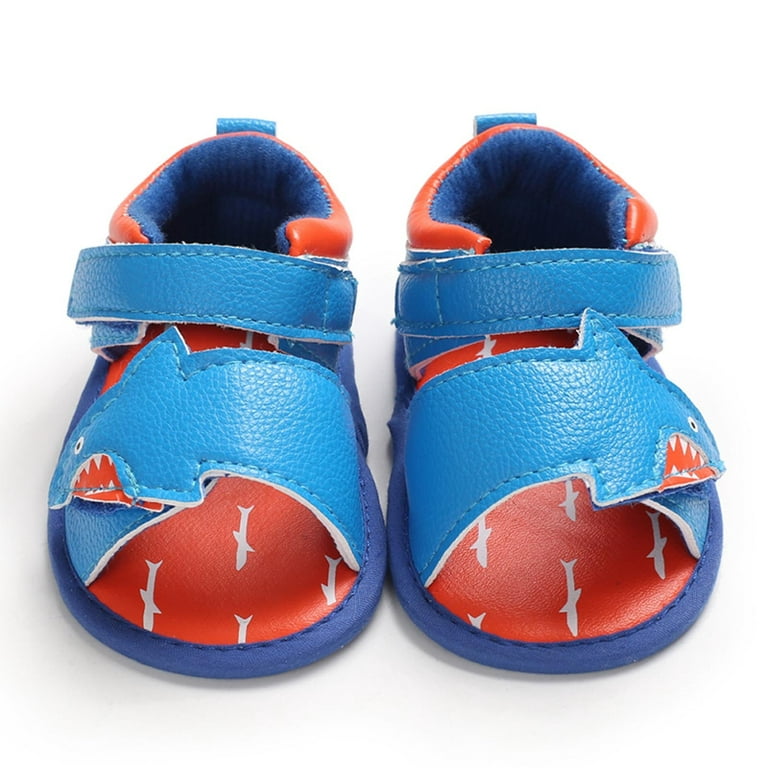 VerPetridure Clearance Kids Sandals On Clearance Under $5 Baby Kids Boys  Girls Sandals Summer Shark Soft Flat Shoes Infant First Walkers 