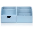 thumbnail image 2 of Organizador de Escritorio de oficina, sistema de organización, organizador de mesa, portalápices de cuero PU, caja para bolígrafos, suministros de oficina multifuncionales, 2 of 5