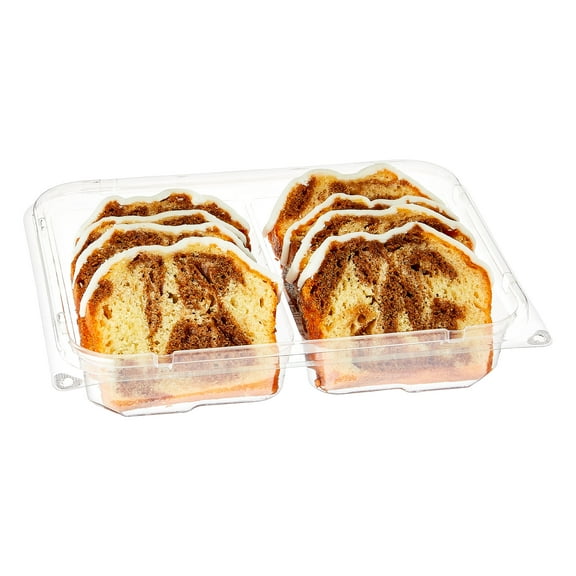 Marketside Iced Cinnamon Regular Sliced Loaf Cake, 14.1 oz, 8 Count (Shelf-Stable)