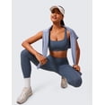 thumbnail image 5 of CRZ YOGA Butterlift Square Neck Sports Bras for Women Wireless Racerback Workout Yoga Top Non Padded, 5 of 5
