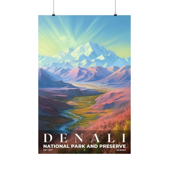 ELNEIT - Denali National Park Poster, Unframed Matte Paper, S02