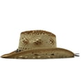 thumbnail image 4 of Qarigey Sombrero de vaquero occidental clásico con ala ancha para protección solar Sombreros estilo occidental de moda Sombreros blanco, 4 of 6