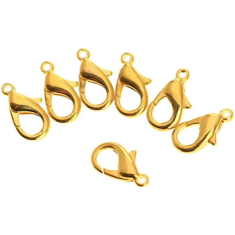 Lobster Claw Clasp for Jewelry Making 100 Pack Curved Lobster