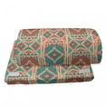 thumbnail image 4 of Mexican Foot Rest, Vintage Pastel Toned Geometric Composition American Motifs, Non-Slip Backing Adjustable Ergonomic Memory Foam Leg Support for Office, Sea Green Dark Coral, by Ambesonne, 4 of 5