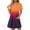 Orange#2, variant on GaThRRgYP Women's Pleated Short Sleeve Dress,Women's Fashion Summer Gradient Short-sleeved V-neck Casual Dress Purple L