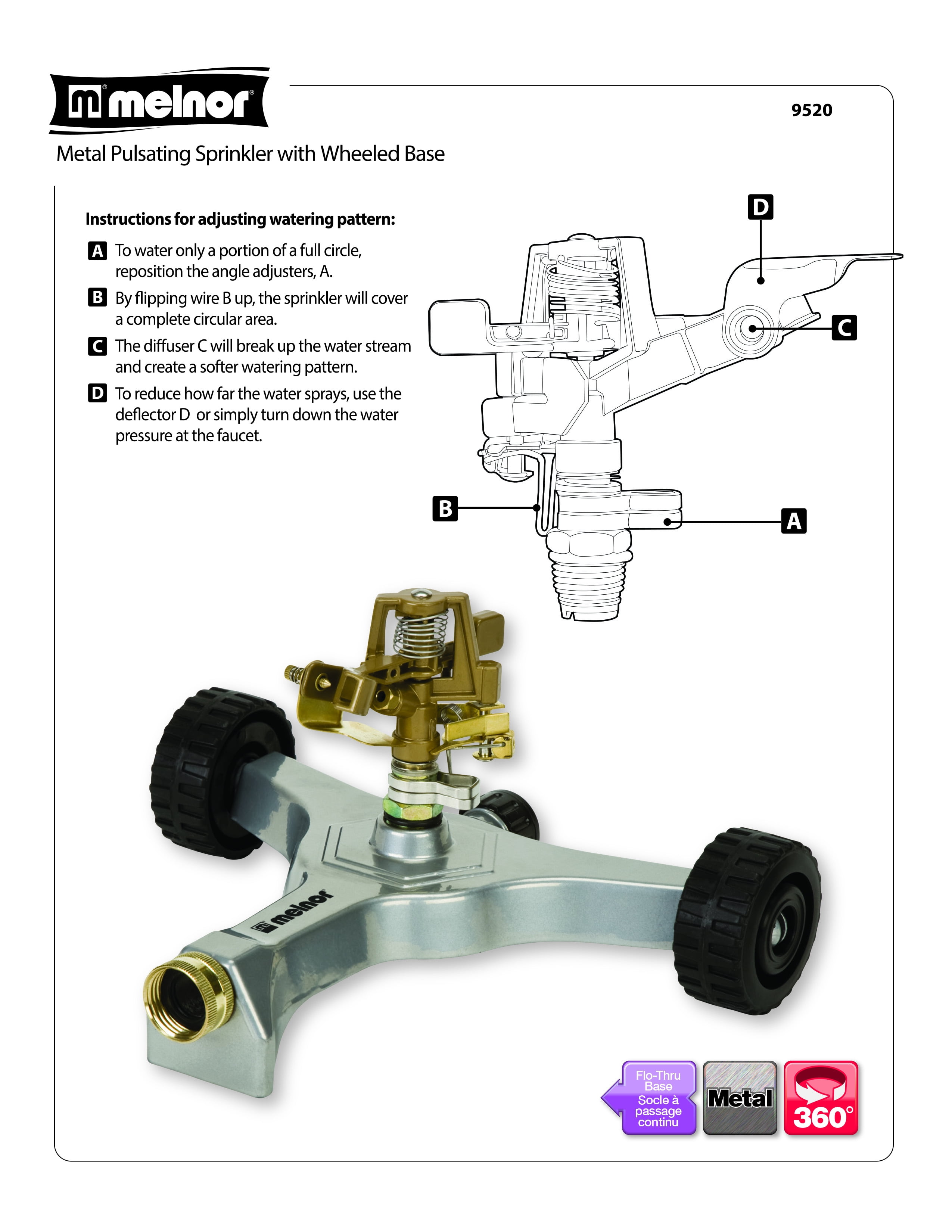 Melnor Deluxe Pulsating Sprinkler