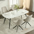 thumbnail image 5 of ALEAVIC Modern Desk Chair no Wheel, Swivel Side Chairs with Metal Legs, Gray, 5 of 8