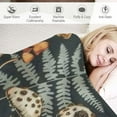 thumbnail image 3 of Fenyluxe Dark Wild Forest Watercolor Mushrooms Blanket Vegetables Flowers Mushroom Gifts Vintage Spring Summer Soft Lightweight Flannel Blanket for Bed Sofa Living Room Travel Gifts  60x80in, 3 of 6