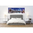 thumbnail image 6 of Canvas Wall Art Decor - 24x24 3 Piece Set (Total 24x72 inch) - NYC Brooklyn Bridge At Night - Large Decorative & Modern Multi Panel Split Prints for Dining & Living Room, Kitchen, Bedroom & Office, 6 of 7
