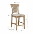thumbnail image 6 of Linon Roseglen 26" High Back Indoor Wood Counter Stool, Graywash/Beige, 6 of 8