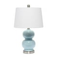 thumbnail image 1 of Lalia Home LHT-4003-LT Dual Orb Table Lamp with Fabric Shade, Light Blue, 1 of 6