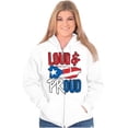 thumbnail image 3 of Puerto Rico Nuyorican Proud Borinquen Zip Up Hoodie Men's Women's Brisco Brands S, 3 of 5