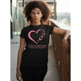 thumbnail image 3 of Breast Cancer Survivor Heart Butterflies Unisex Men's T-shirt, 3XL, Black, 3 of 6