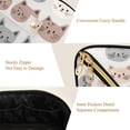 thumbnail image 5 of FORMRS Makeup Bag Travel Cosmetic Organizer for Women Fold Flat Zipper Pouch with Handle, Gray Cat Pattern, 5 of 8