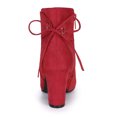 thumbnail image 4 of Botines Allegra K con Cremallera Trasera talón de Bloque punta redonda para Mujeres Rojo 40, 4 of 7