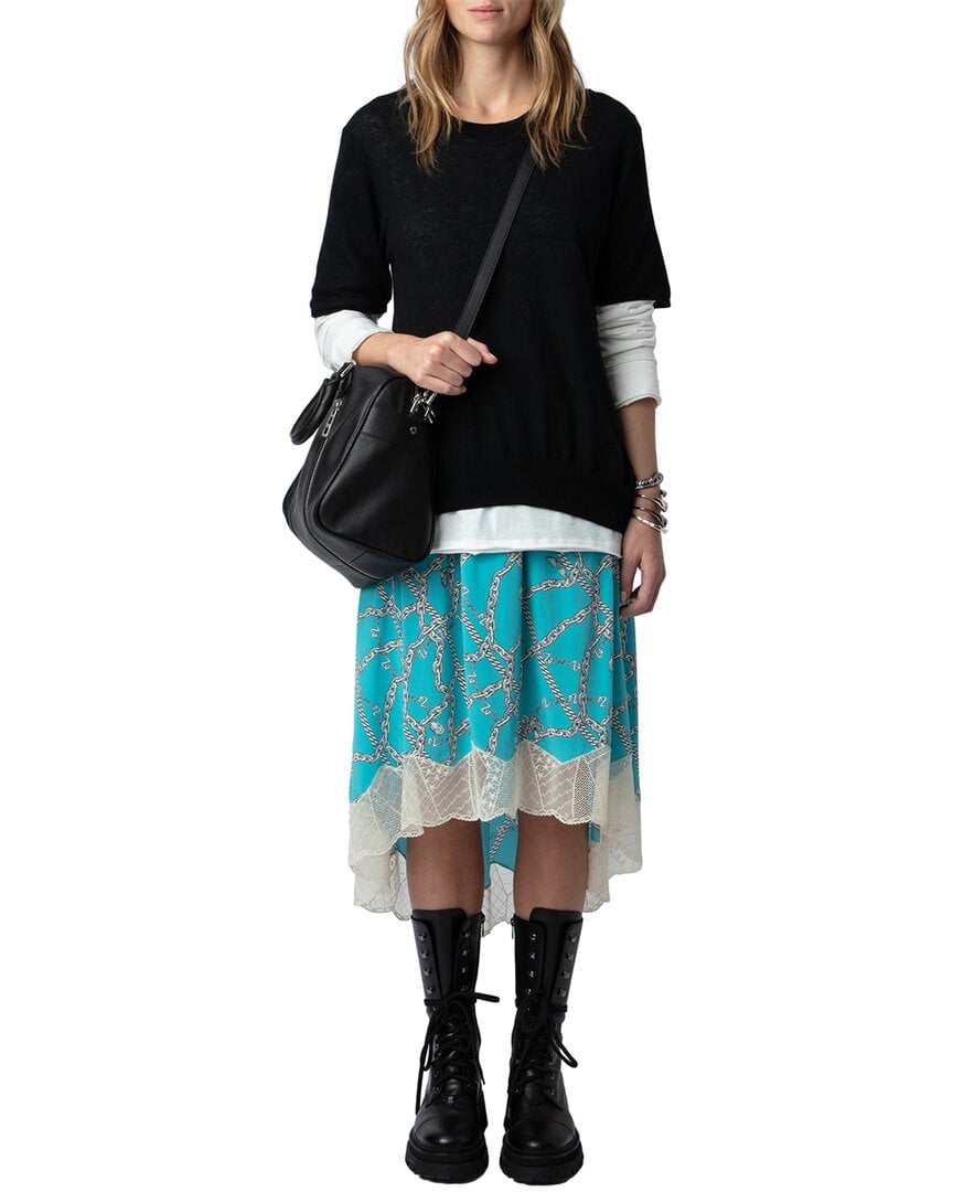 Zadig & Voltaire womens Joslin CDC Chaines Silk Skirt, 38