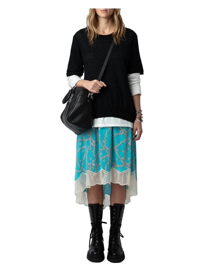 Zadig & Voltaire womens Joslin CDC Chaines Silk Skirt, 38