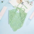 thumbnail image 2 of VJGBEGW Crochet Hair Bandanas Women Floral Hair Scarf Tie Back Bandana Headband Head Wraps Summer Boho Hair Accessories Light Green, 2 of 3