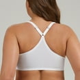 thumbnail image 3 of MELENECA Women's Racerback Front Closure Bras Plunge Unlined Full Coverage Seamless Underwire Bra White 38F, 3 of 6
