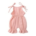 thumbnail image 3 of Utlike Girls Romper Summer Outfit Baby Jumpsuit Sleeveless Halter Solid Playsuit Harem Pants Clothes Toddler Leisure Playwear Bodysuits Size 18 Months-24 Months, 3 of 8