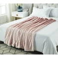 thumbnail image 3 of Cozy Tyme Polyester Reversible Throw, Blush Pink, 3 of 11