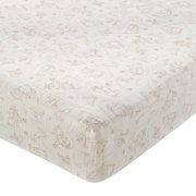 Lambs & Ivy Signature Organic Cotton Muslin Bunny Fitted Crib/Toddler Sheet