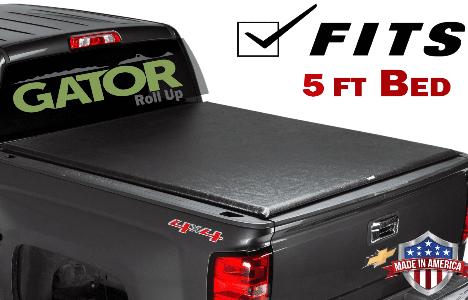 Photo 1 of Gator ETX Roll-Up (fits) 2015-2019 Chevy Colorado Canyon 5 FT Bed Only Soft Roll Up Truck Bed Tonneau Cover Made in the USA 53112