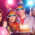 thumbnail image 4 of Rainbow Cloud Party Glasses for Fun Photo Props and Decoration Multi Color Plastic Lightweight Sturdy 3 Pcs, 4 of 9
