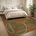 thumbnail image 3 of ODIKA 8'x10' Washable Area Rug Tone Earthy Abstract Vintage Balanced Shapes Contemporary Terracotta for Living Room, Under Sectional, Family , Durable, Non-Slip, 3 of 7