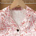 thumbnail image 5 of TOWED22 Kids Christmas Pajamas Girls Button Down Shirt & Pants Cute Toddler Xmas Pajama Set Sleepwear,2-3 Y, 5 of 7