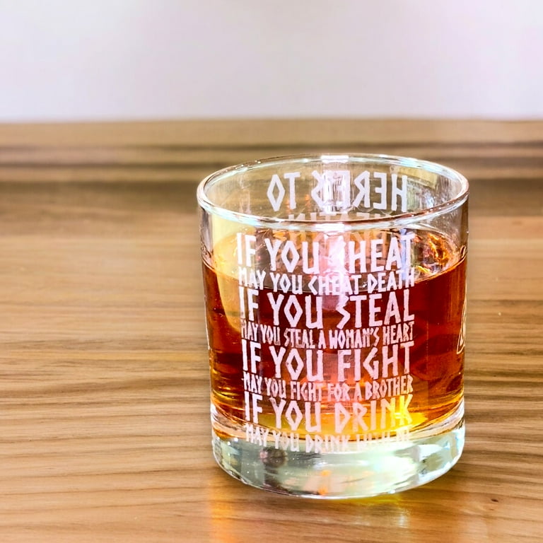 Rocks Glass - Viking Toast - Double Old Fashioned Rocks Glass - Viking Toast - Double Old Fashioned