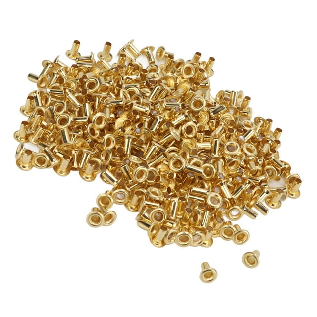 500 Pcs Hollow Rivets Brass Decorative Air Eye Buckles, DIY Cannulated Rivets For Clothing And Bag Accessories