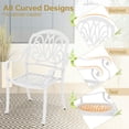 thumbnail image 6 of Kepooman Patio Dining Chairs, Outdoor Dining Chairs,2 Pieces Patio Cast Aluminum Dining Chairs with Armrests-White, 6 of 6