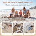 thumbnail image 4 of 2-in-1 Convertible Towel & Backpack with Inner Zip Pocket & Sand-Proof Fabric, Oversized Wearable Beach Bag, Quick-Dry Packable Mat for Camping, Vacation & Beach, 4 of 5