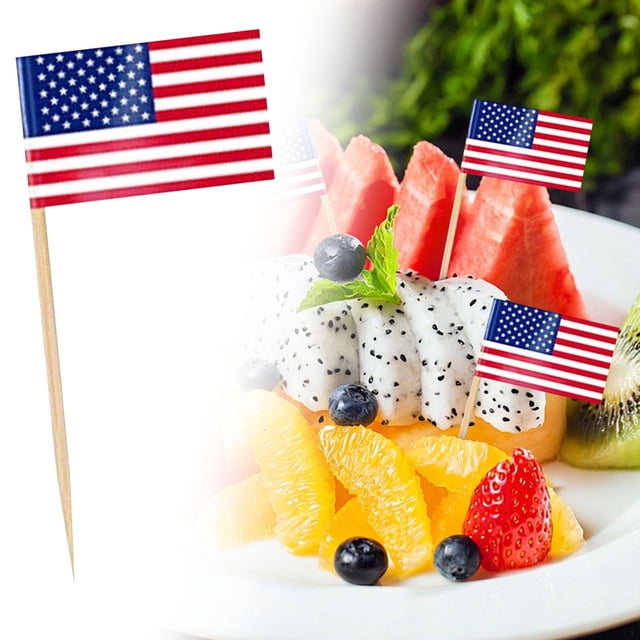 Country Flag Toothpicks | Cake and Burger Decorative Sticks | Flags for Themed Meals