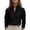 Black, variant on Women's Long Sleeve Stand Collar Office Blouses, Solid Tailored Casual Fall Pullover Tops for Women Workwear, Women's Brown, Sizes S-2XL