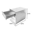 thumbnail image 4 of BeesClover Stainless Steel Outdoor Kitchen Drawers, Flush Mount BBQ Access Drawers with Venting Panel & Handle, Weatherproof for BBQ Island, Patio Grill Station, 4 of 7
