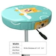 thumbnail image 4 of Lsque Dogs Loves Bath Pattern Round Bar chair cushion covers Velvet Fabric Premium Comfort Protects from Scratches and Stains for 14-17 Inch Chair-13 inch, 4 of 7