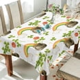 thumbnail image 3 of Coolnut Pretty Flowers and Money Bank Rectangle Tablecloth,St. Patrick's Day Kitchen Decoration Dinner Rectangular Table Cover for Party Holiday Hotel BBQ-Machine Washable 54x72In, 3 of 7