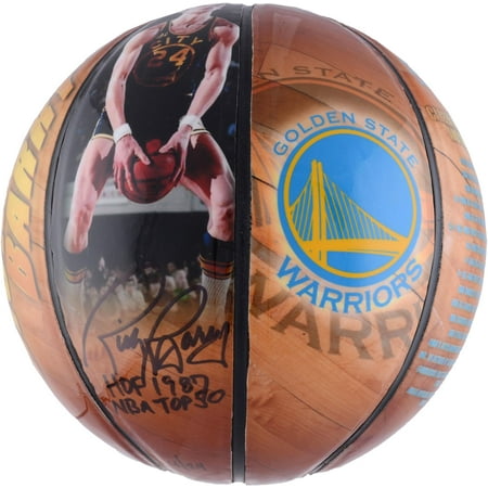 Autographed Basketball Photos - Rick Barry Golden State Warriors Autographed Photo Size 4 Basketball with Multiple Inscriptions - Fanatics Authentic Certified