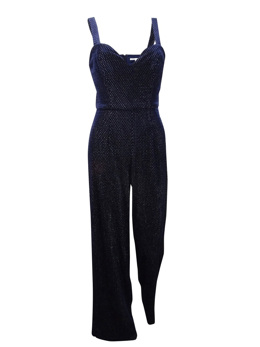 Avec Les Filles Women's Velvet Textured Jumpsuit Avec Les Filles Women's Velvet Textured Jumpsuit
