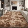 thumbnail image 5 of PureCozy 6'x9' Shag Area Rugs for Living Room Bedroom Dining Room Office Farmhouse, Plush Indoor Decorative Long-haired Light Brown Rugs Carpet, Light Brown, 5 of 5